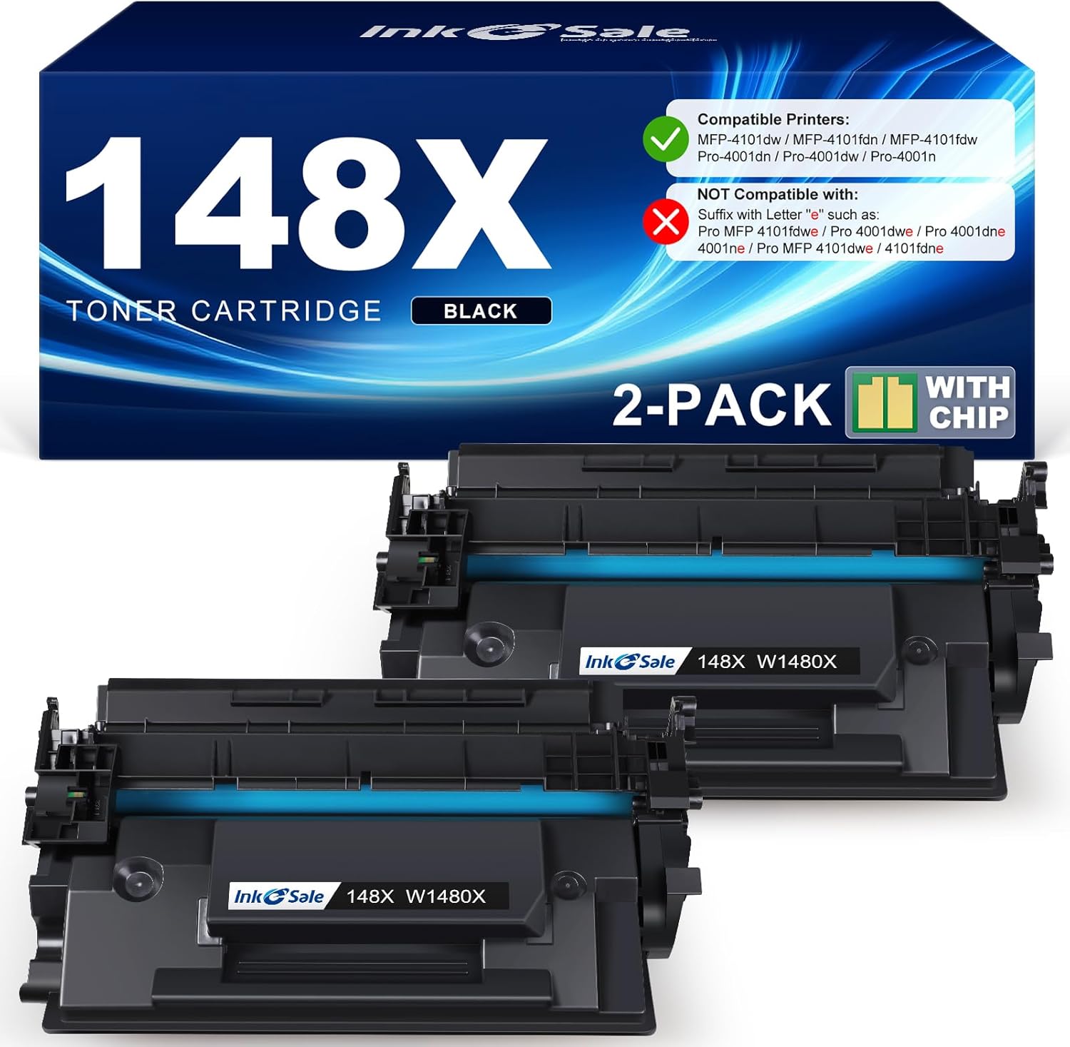 High Yield Black Toner Cartridge Compatible for HP 148A 148X
