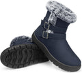 Women Winter Boots Waterproof Fur Lined Ankle Booties - Warm, Wide