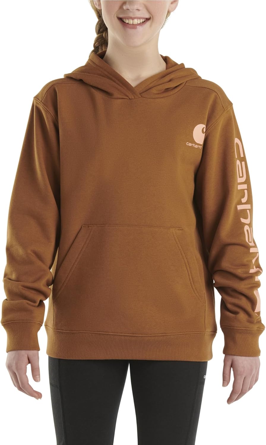 Carhartt Girls' Hooded Pullover Sweatshirt for Comfort and Style