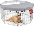 Dog Playpen Mesh Top Cover Fits 24 in 8 Panels Playpen - Breathable