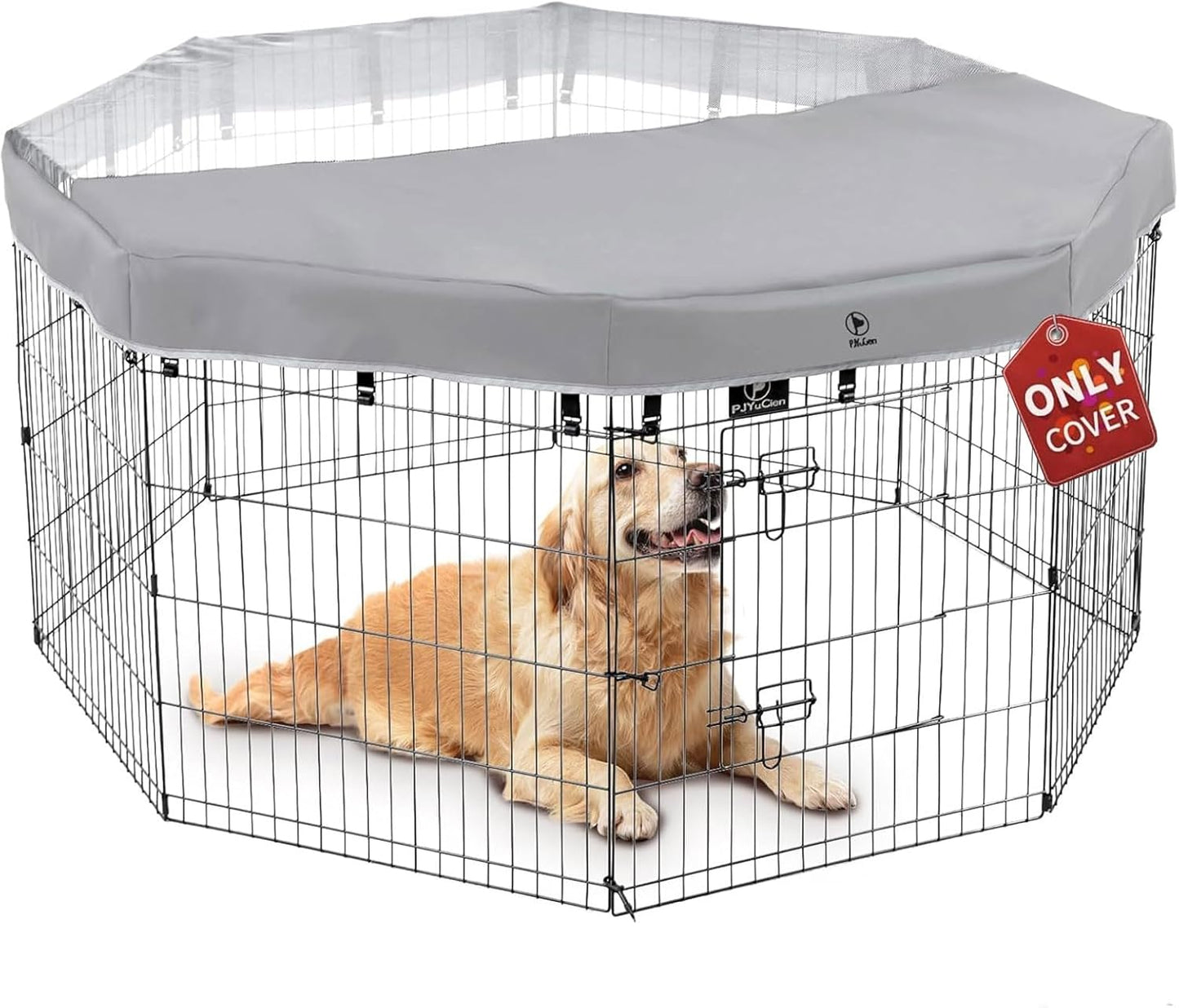 PJYuCien Dog Playpen Mesh Top Cover for 24 Inch Exercise Pen