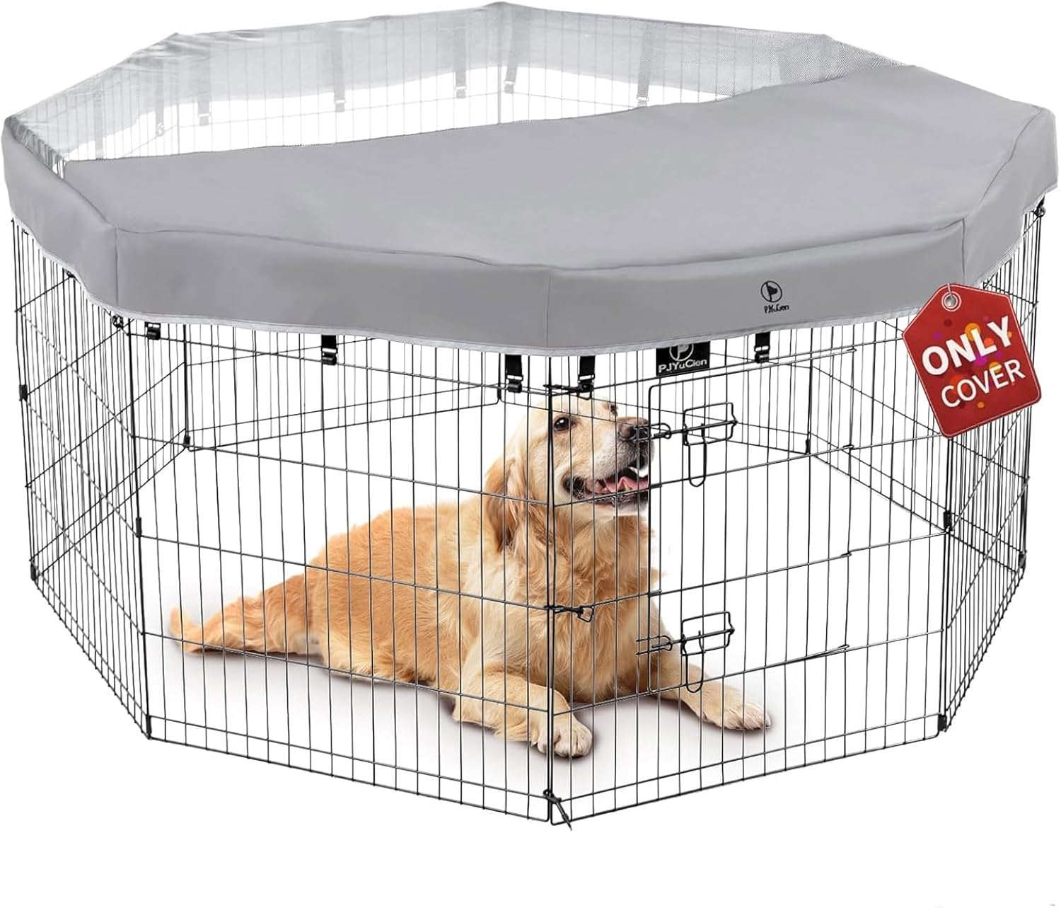 PJYuCien Dog Playpen Mesh Top Cover for 24 Inch Exercise Pen