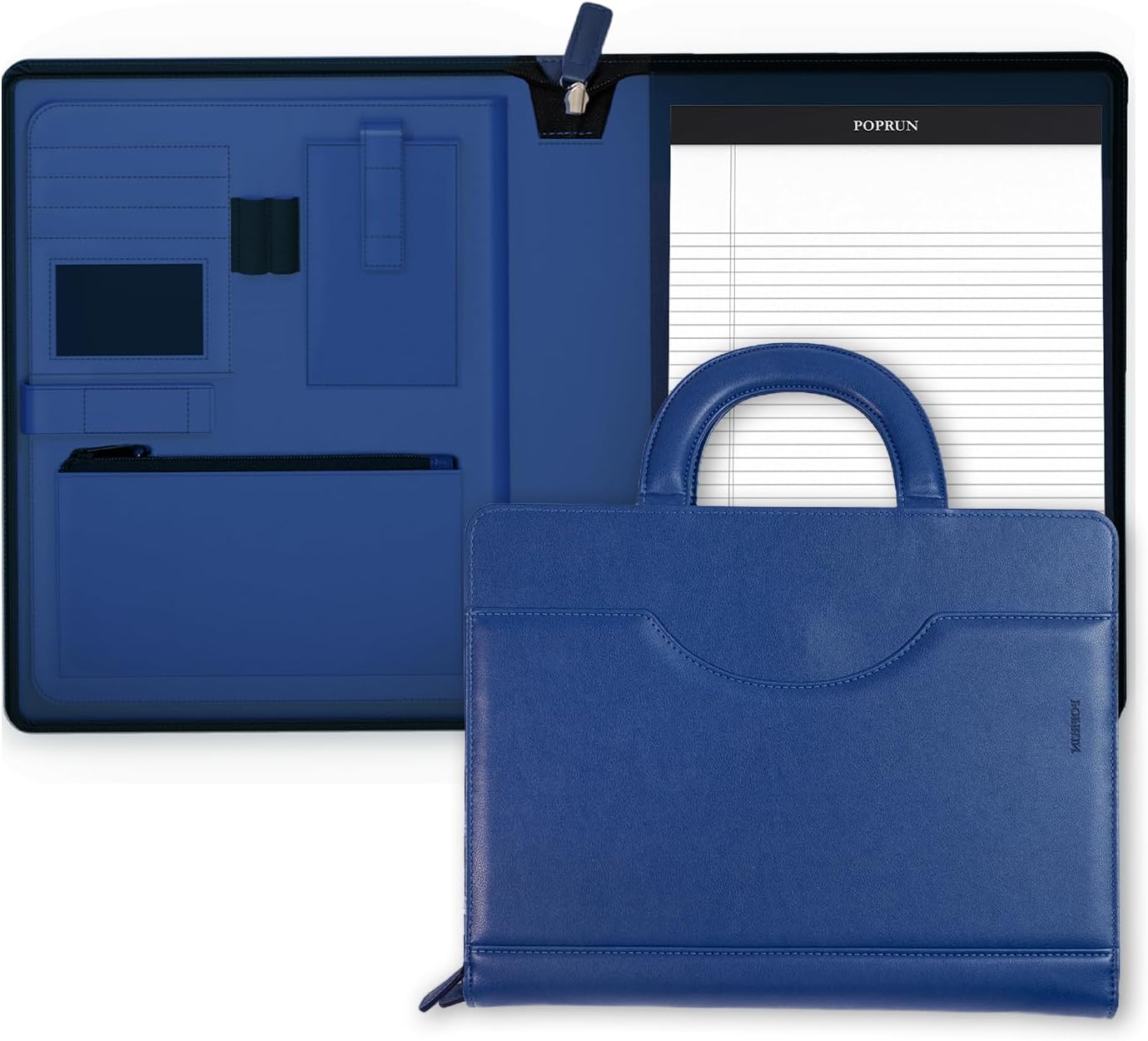 POPRUN Portfolio Binder with Zipper for Professional Use