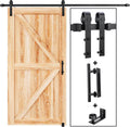 EaseLife 8 FT Sliding Barn Door Track and Handle Kit - Smooth Quiet
