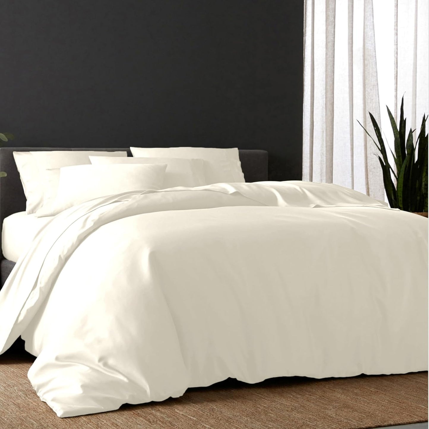 DOZ Duvet Cover Set: Buttery Soft Bamboo Cooling Comfort