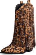 Cowgirl Rhinestone Boots for Women - Pointed Toe Chunky Heel