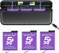 Palogreen Osmo Action 5 Pro/4/3 Battery Charger 3-Pack - Long Life