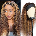 Headband Wig Human Hair Highlight Ombre Deep Wave 24 in - Easy Wear