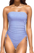 Strapless One Piece Swimsuit Tummy Control Bandeau (Style 91PH)
