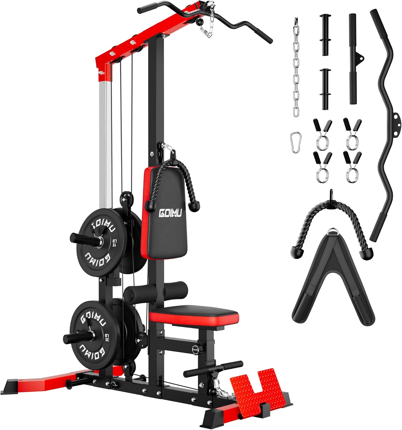 LS01 LAT Pulldown Machine for Home Gym - 3 in 1 Pulley System