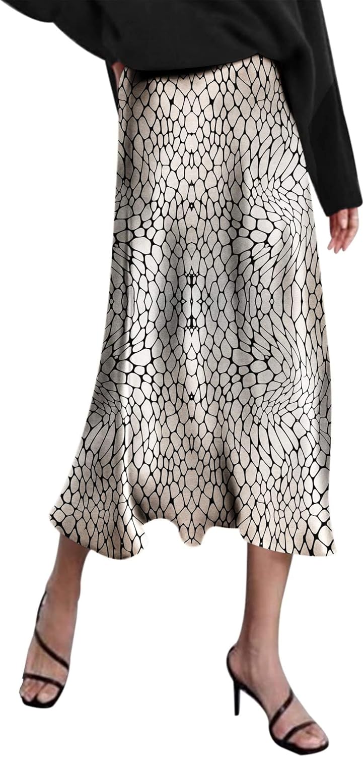 Elegant High Waist Midi Skirt for Women by Zeagoo - Stylish Choice