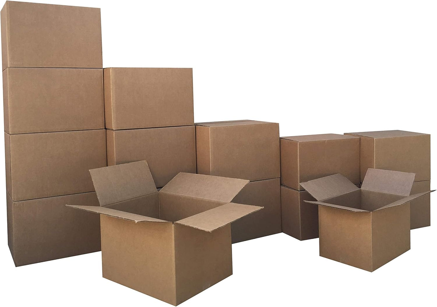 Moving Boxes Kit for Packing and Shipping - 15 Pack Combo