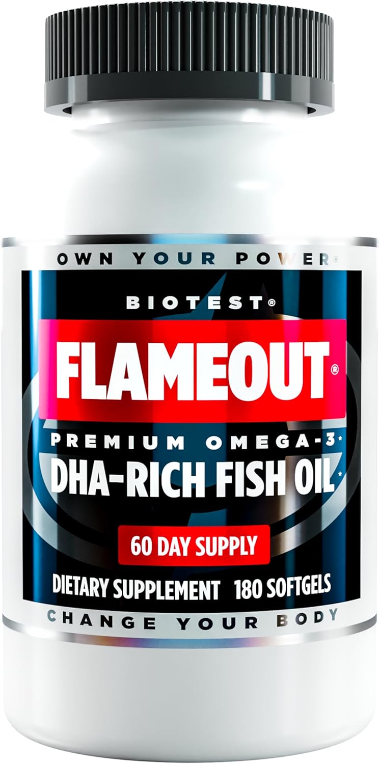 Biotest Flameout 5X DHA Fish Oil for Heart and Brain Health