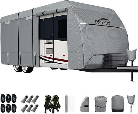 Travel Trailer RV Cover 20-22ft Windproof Waterproof 7 Layers