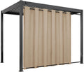 Easy-Going Linen Look Outdoor Curtains Waterproof Windproof Privacy