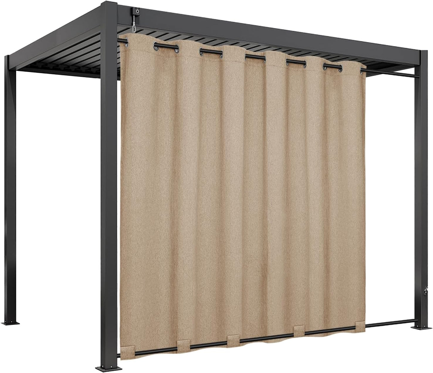 Easy-Going Linen Look Outdoor Curtains for Privacy and Style