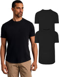 True Classic Mens Curved Hem Tee - Modern Fit, Long Tail Comfort Men's