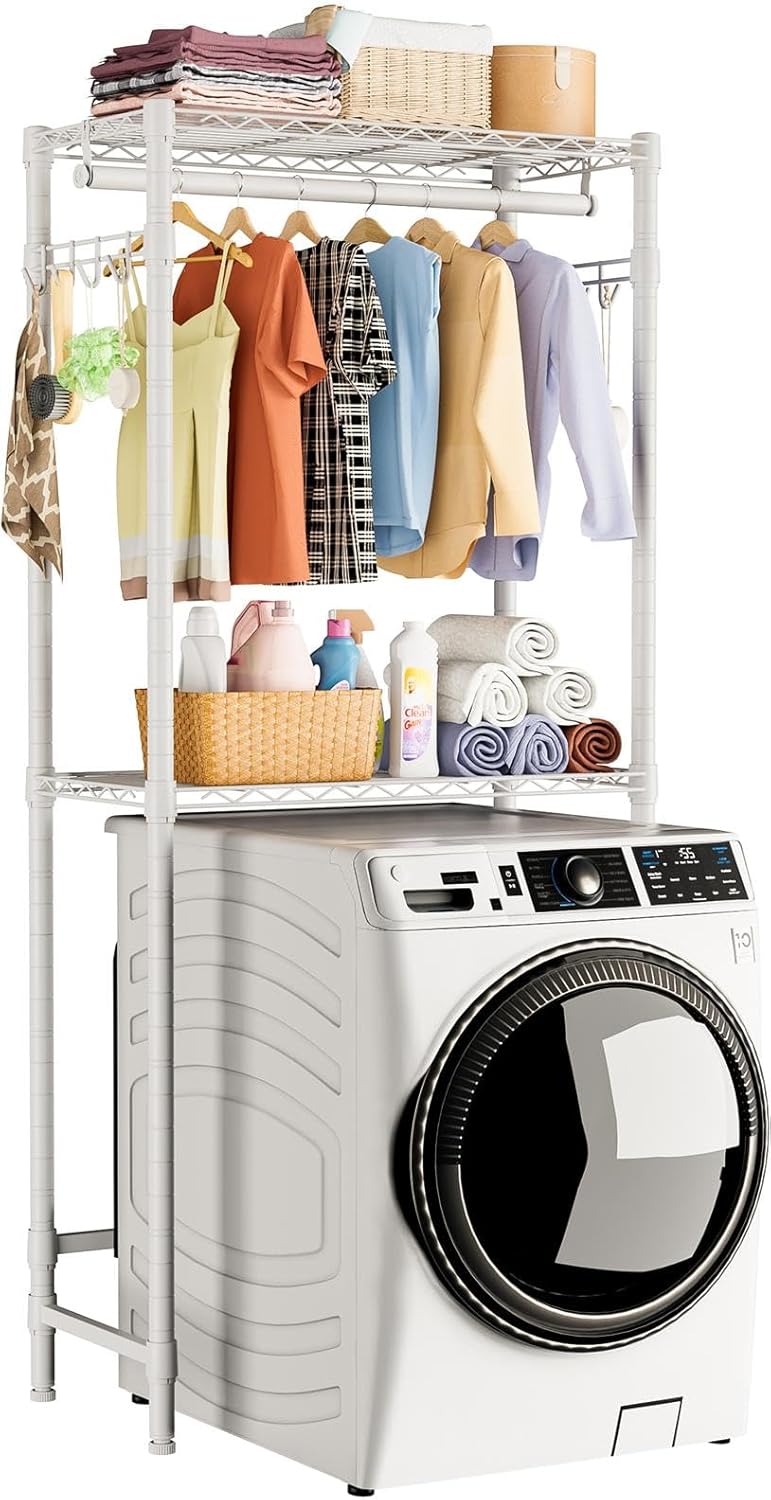 Over Washer and Dryer Shelves for Laundry Room Organization