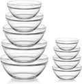 Glass Mixing Bowls Set (9-Piece) - Nesting Space Saver