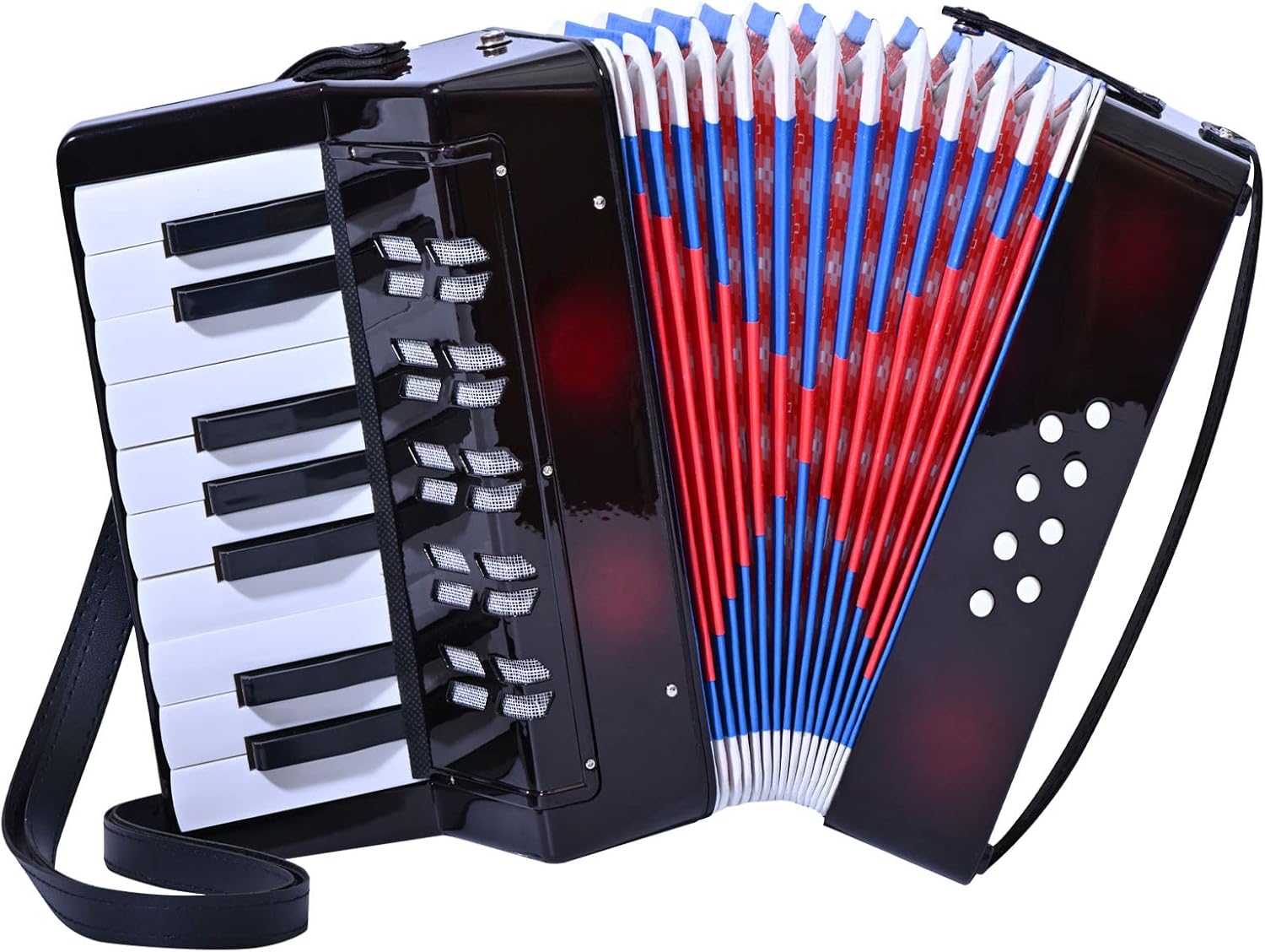 Accordion 17 Piano Keys 8 Bass Button Accordion for Kids