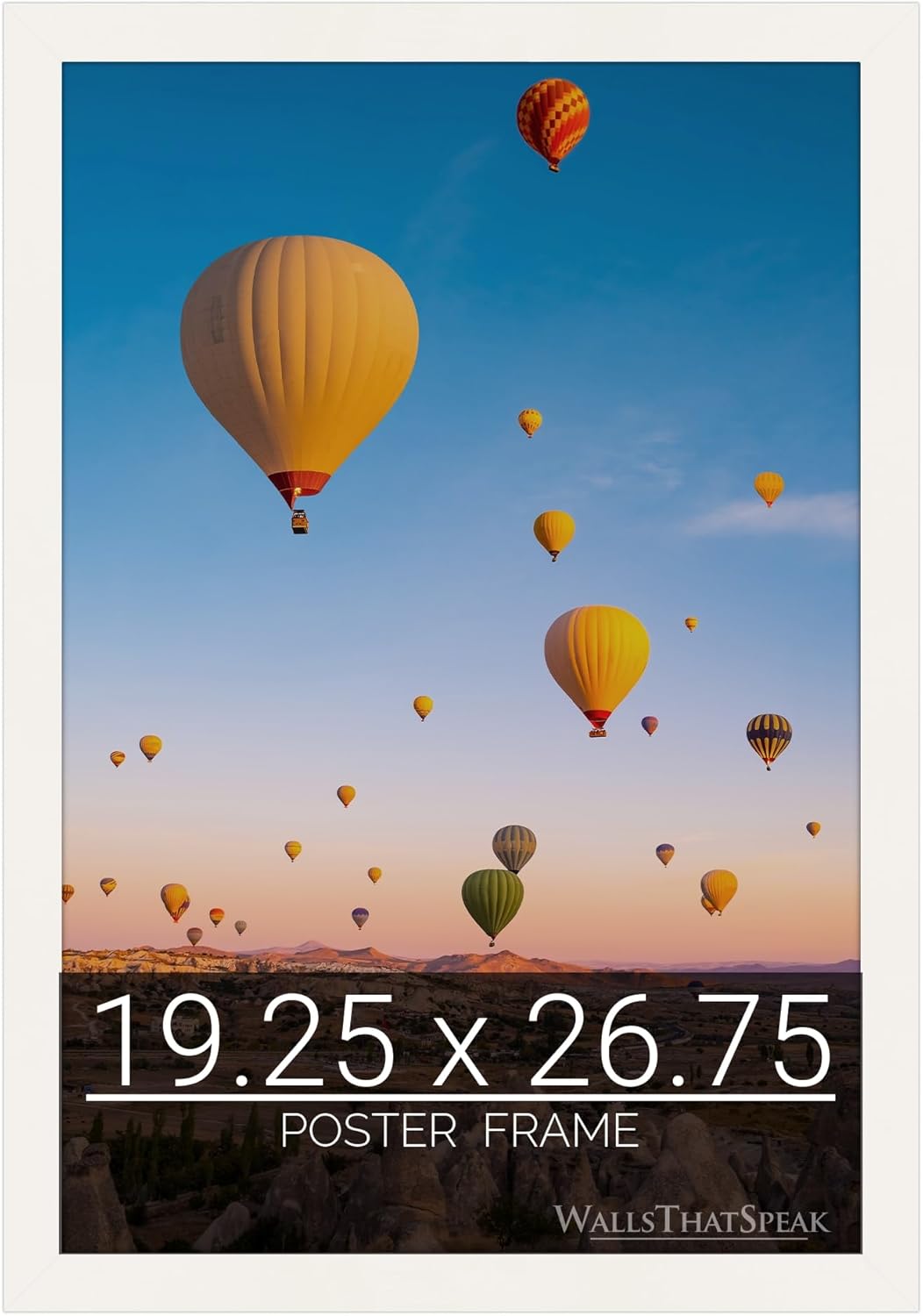 19.25x26.75 White Picture Frame for Puzzles and Artwork