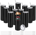12 Pack Stainless Steel Skinny Tumblers 20oz - Bulk Insulated Set