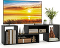 Tangkula 2-Pc L-Shaped TV Stand: Modern Entertainment Center
