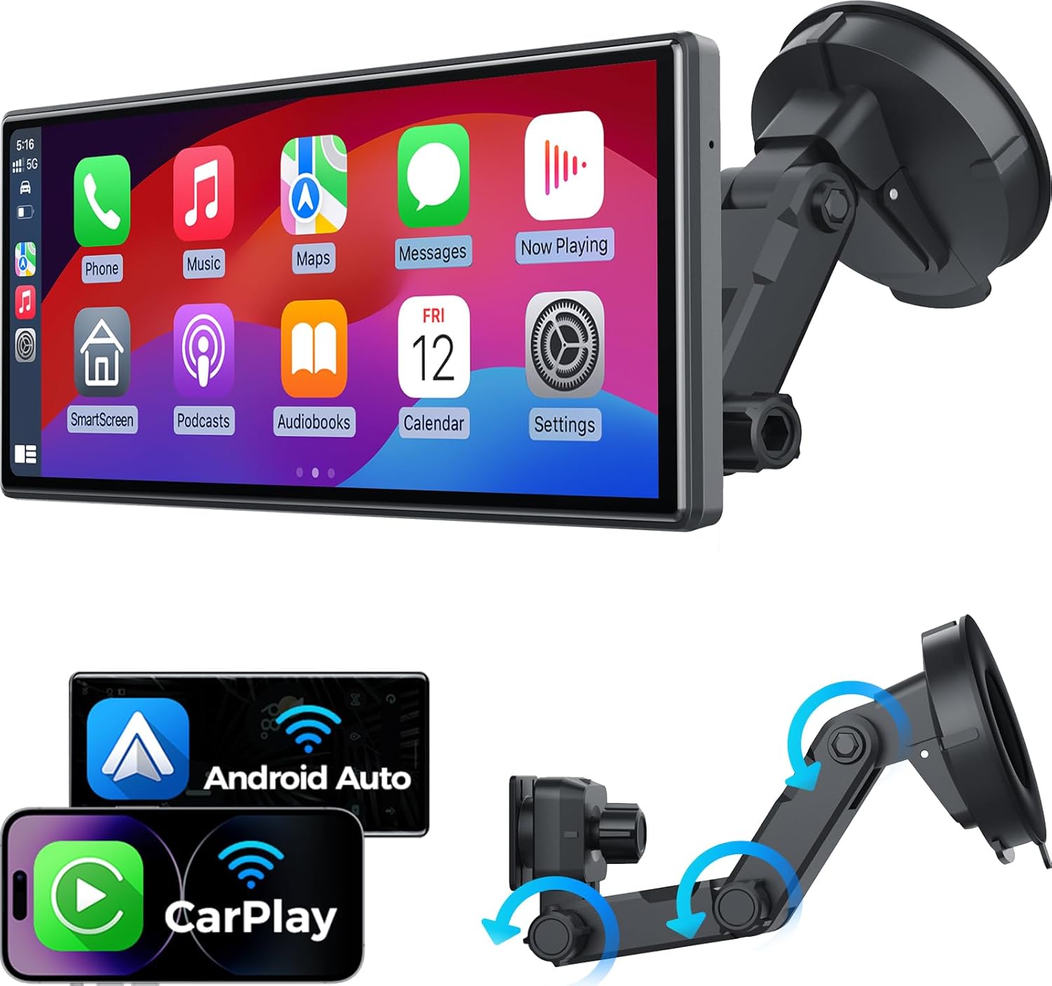 10.26 Wireless Apple Carplay Screen for All Vehicles - JATAZA