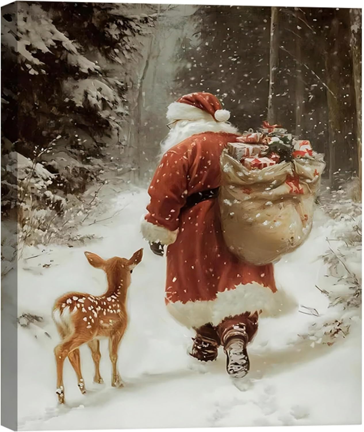 Christmas Wall Art Canvas Prints for Living Room & Bathroom