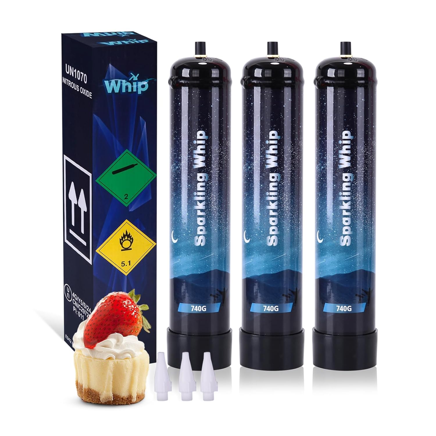 FrostWhip: 1.1L Nitrous Oxide Tank For Perfect Creamy Treats!