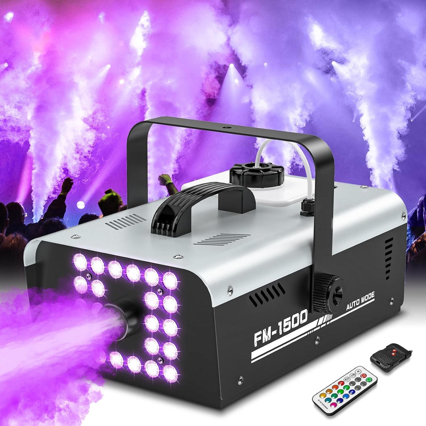 Fog Machine for Halloween and Parties with LED Strobe Lights