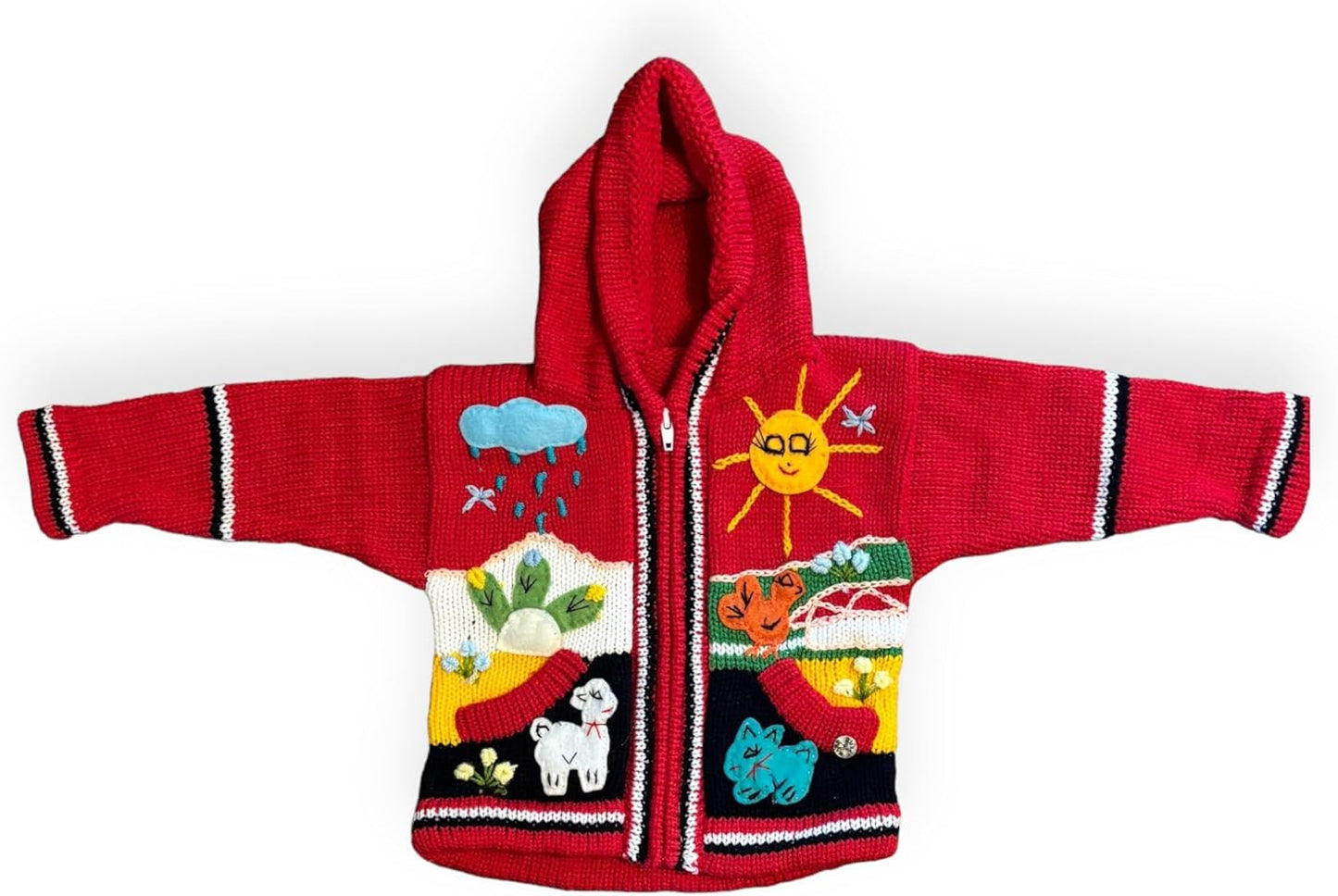 Peruvian Wool Knitted Sweater for Babies & Toddlers Unisex