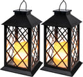 Solar Lanterns Outdoor Hanging with Flickering Flameless Candles - 2