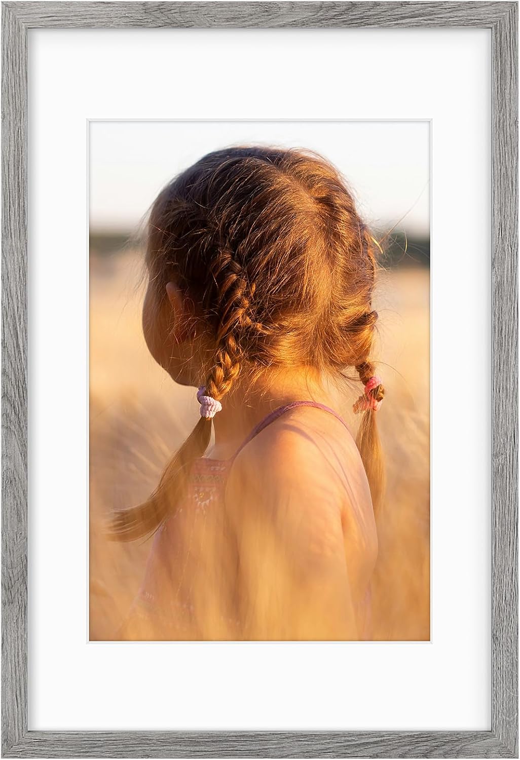 16X24 Picture Frame with Mat for 12X18 Photos in Gray