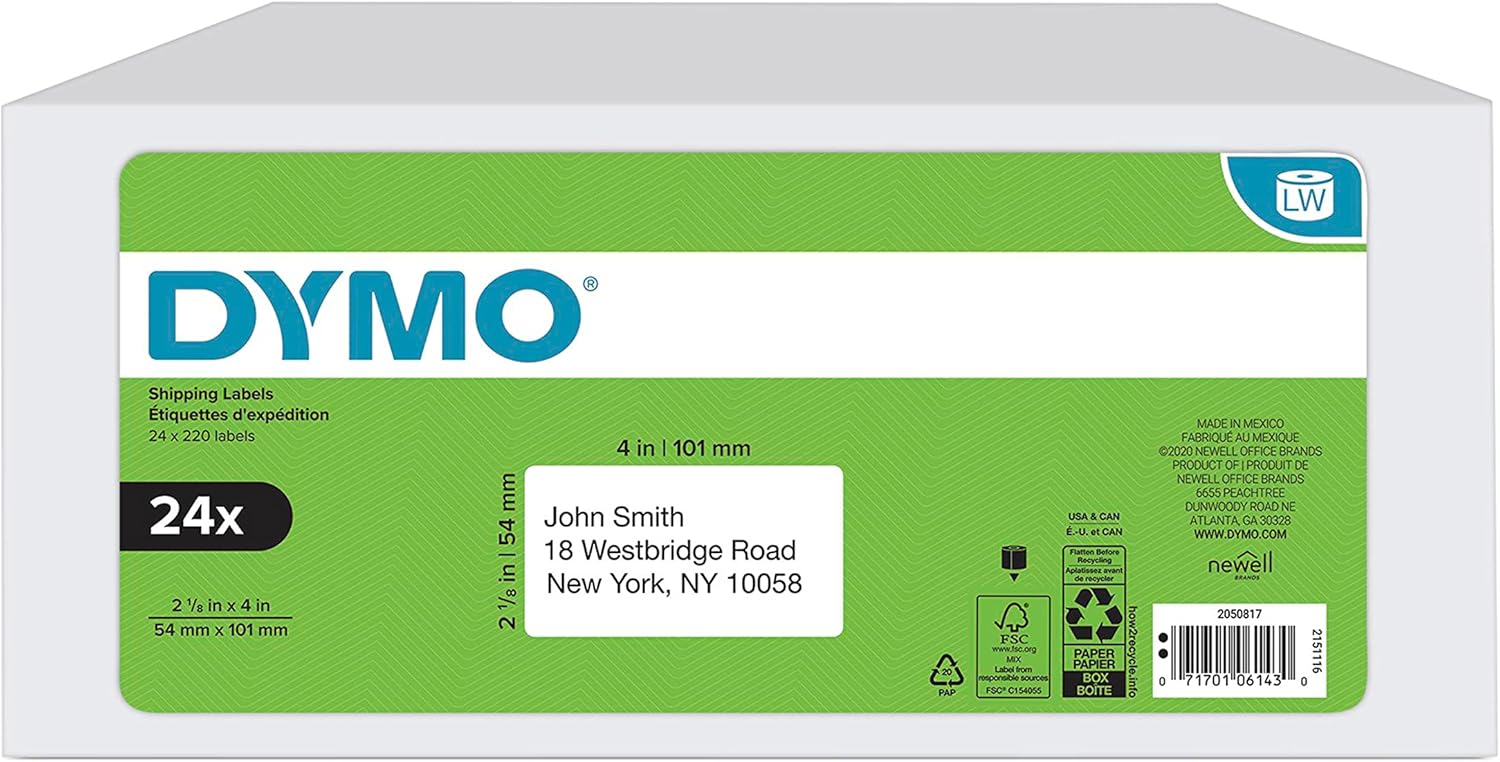 DYMO Authentic LabelWriter Shipping Labels for Easy Printing