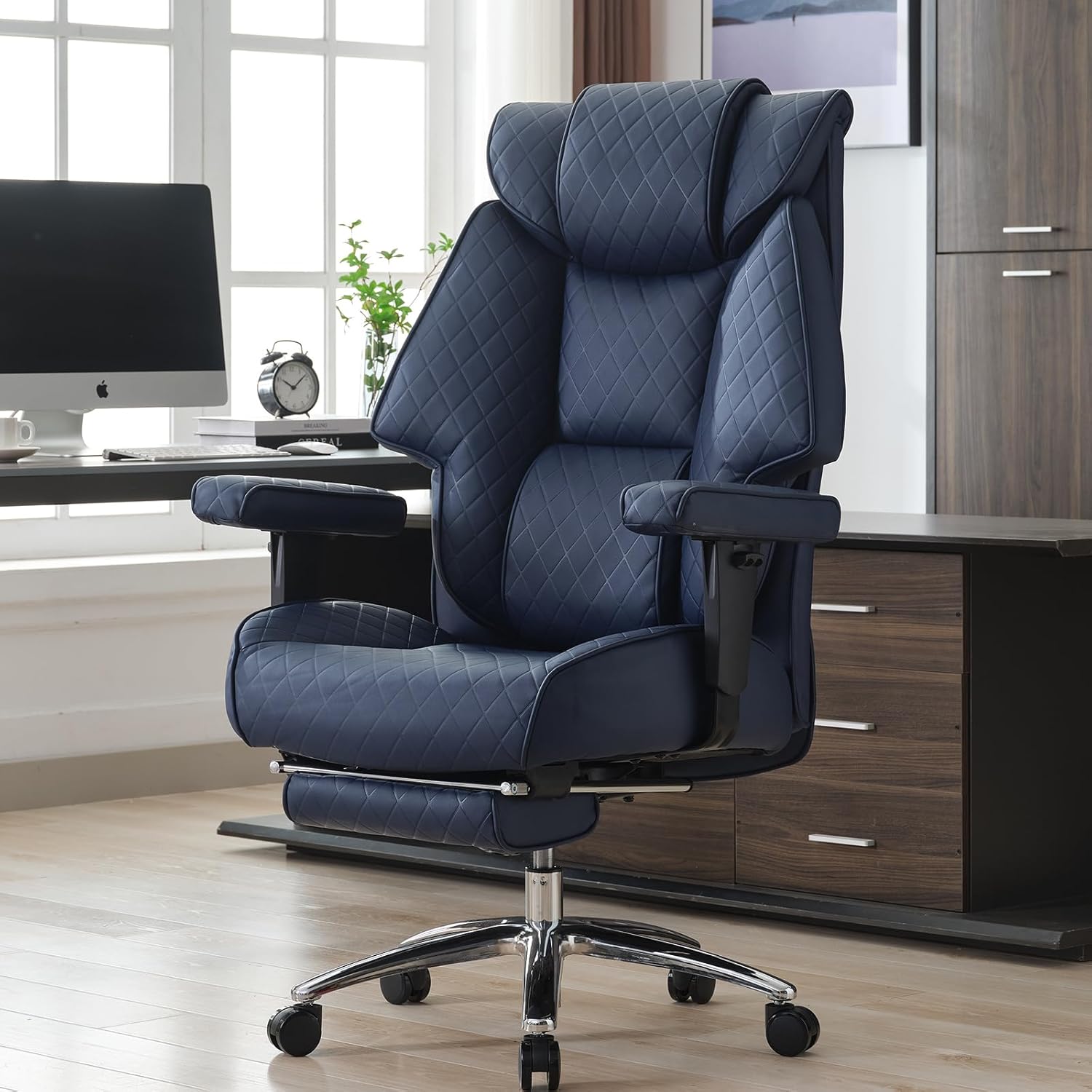 Big and Tall Office Chair with Footrest for Heavy People