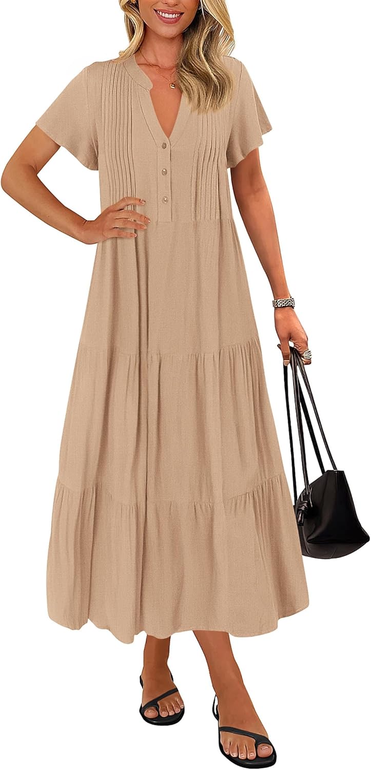 KIRUNDO Summer Maxi Dresses for Women 2025 Stylish and Versatile