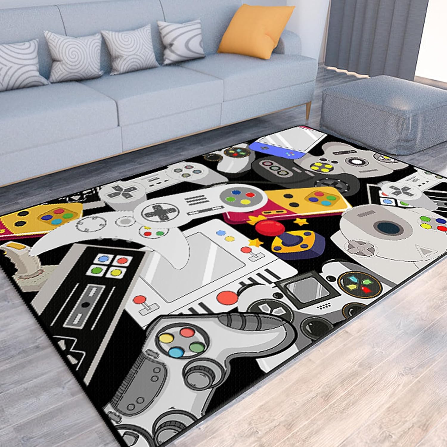Non-Slip Gamer Rug for Teens - Enhance Gaming Space