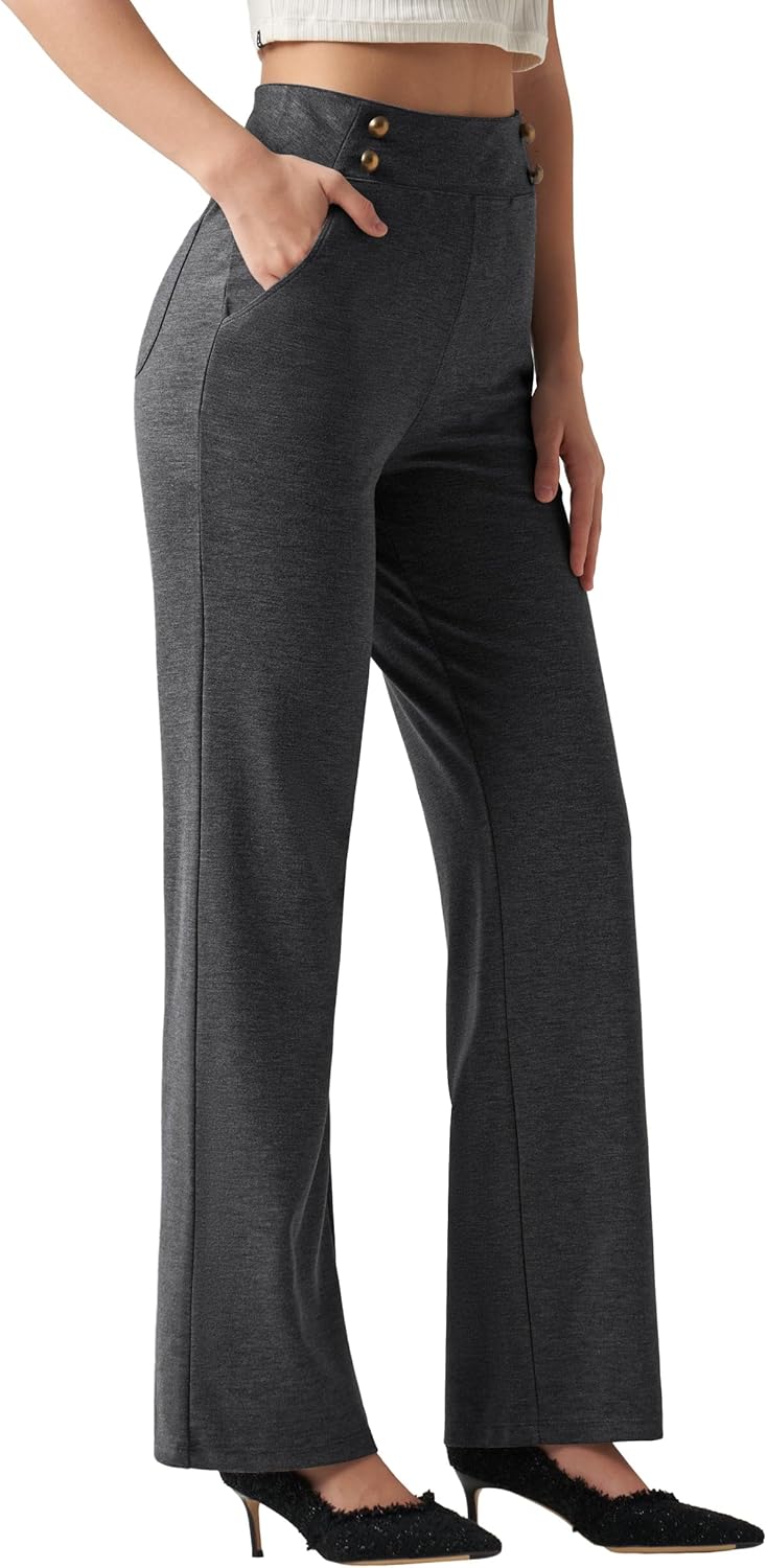 Willit Women's Wide Leg Dress Pants for Office and Casual Wear