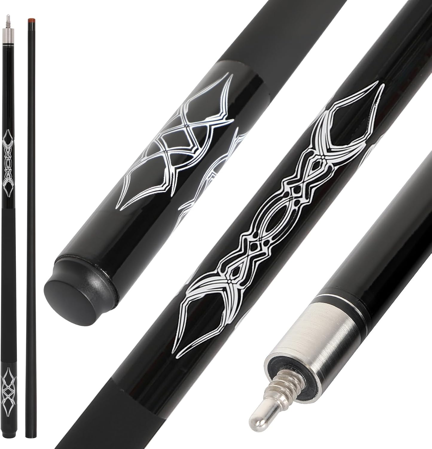 Fiberglass Graphite Composite Billiard Pool Cue Sticks 58in