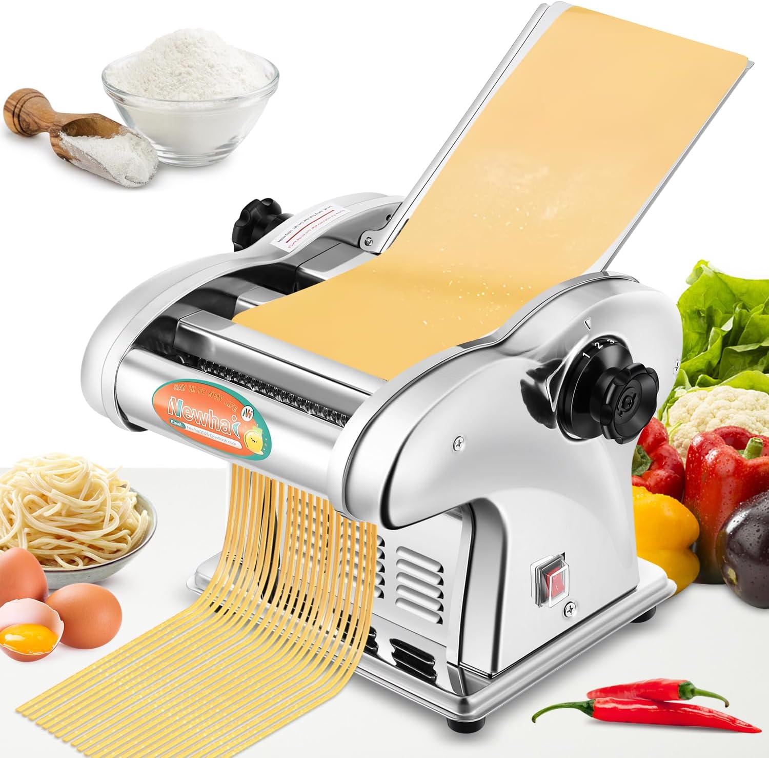 Newhai Family Electric Pasta Maker: Homemade Noodles Made Easy!