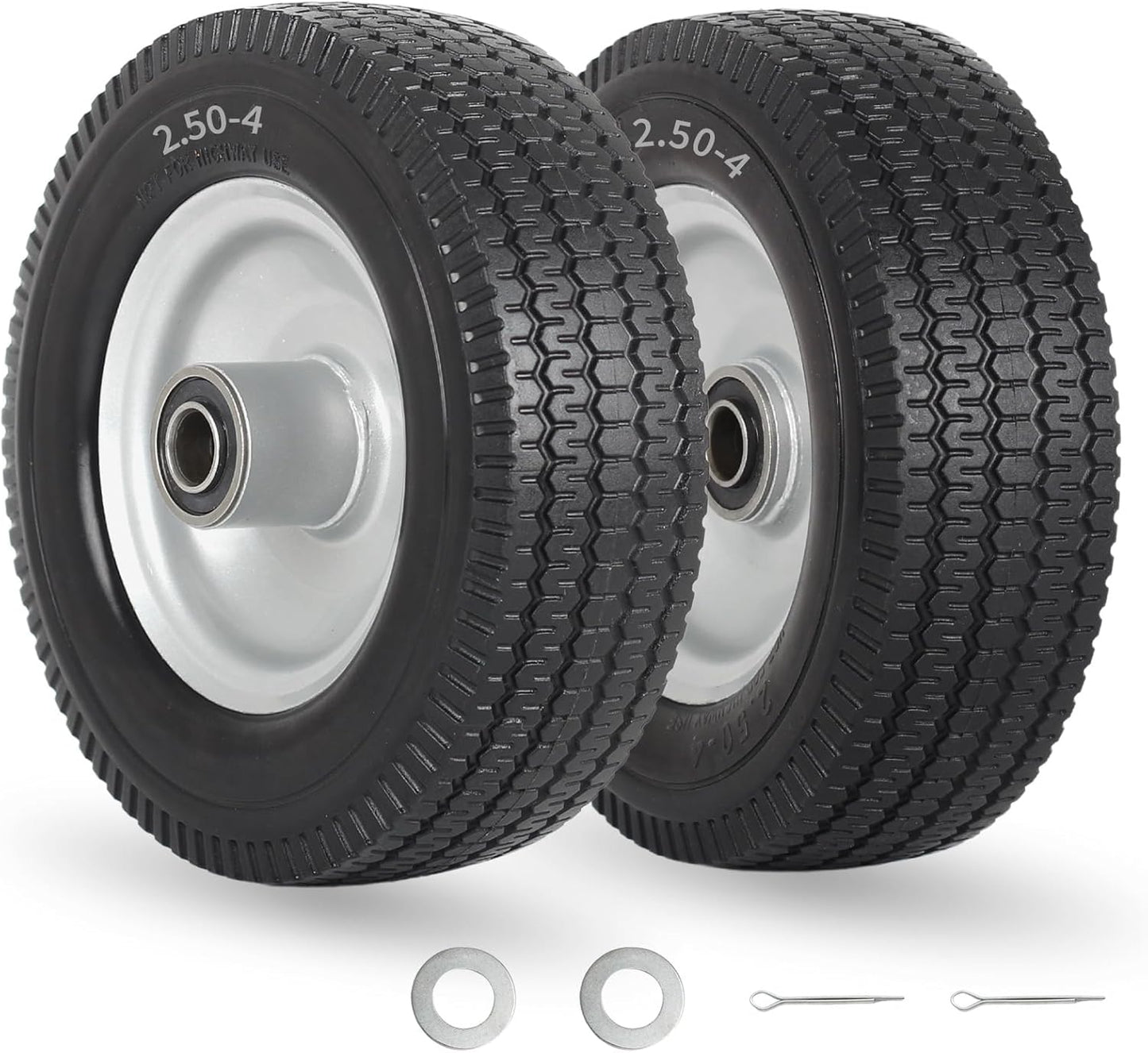 8-Inch Flat-free Tire for Hand Truck Garden Wagon Replacement