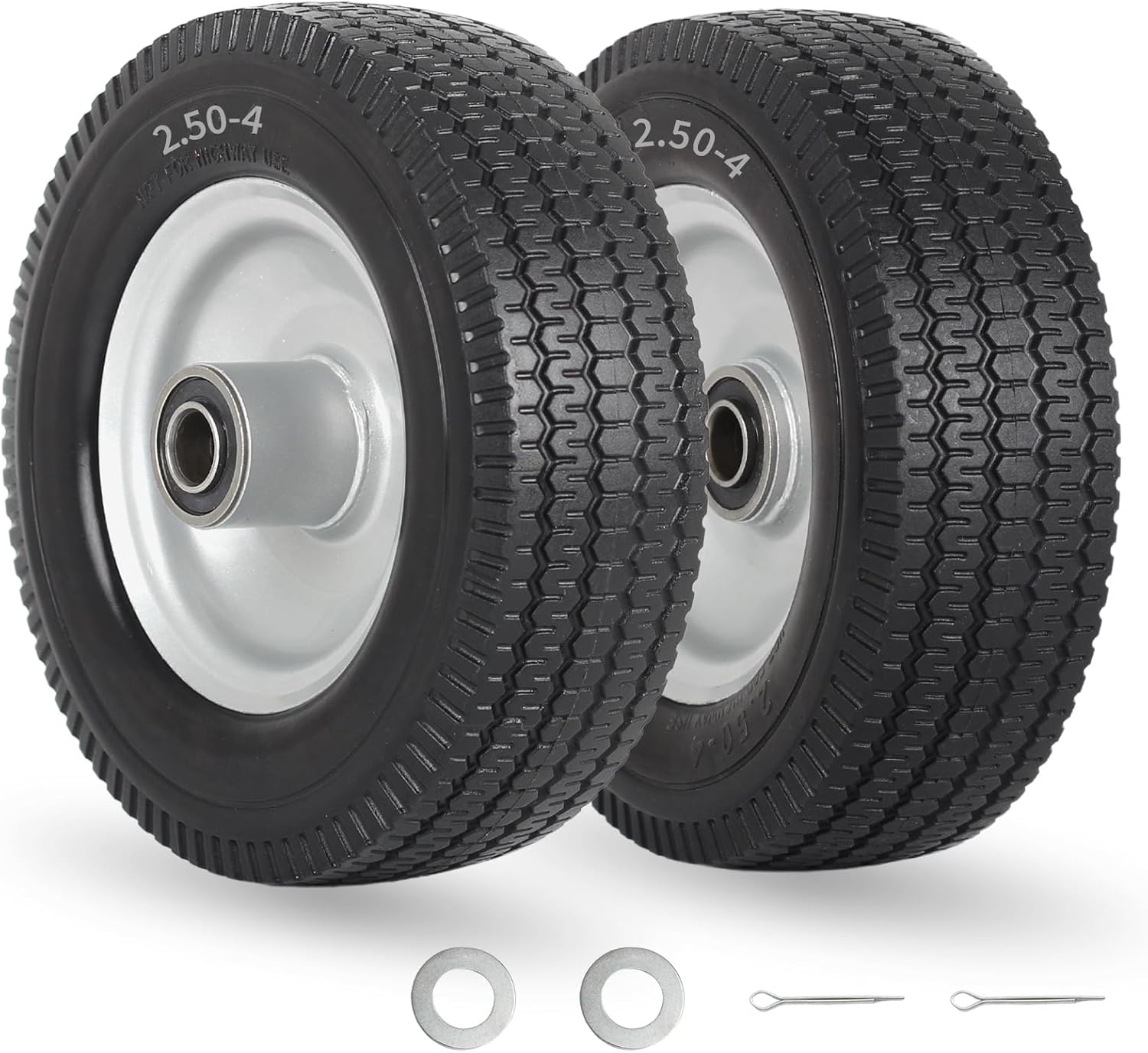 8-Inch Flat-free Tire for Hand Truck Garden Wagon Replacement