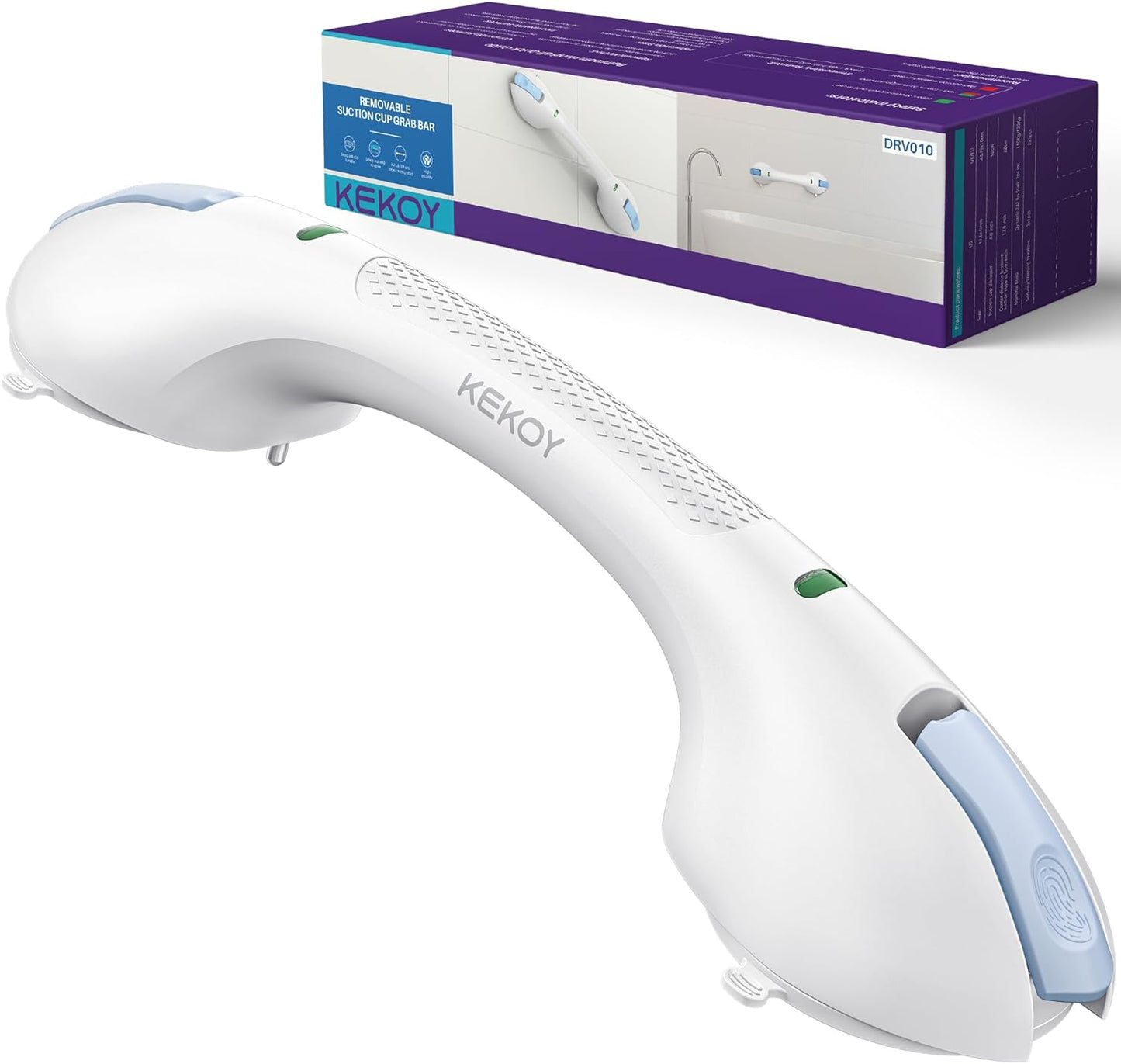 17.5 Inch Suction Grab Bars for Bathtubs and Showers - Heavy Duty