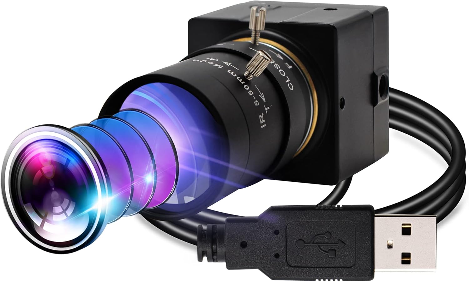 5-50mm Varifocal Lens Webcam with 5 Megapixel HD Quality