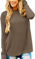 Women's Oversized Crew Neck Knit Pullover Sweater - Soft, Long