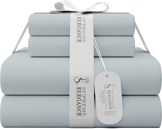 100% Cotton King Size Sheets Set for Ultimate Comfort