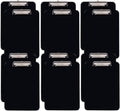Black Plastic Clipboards 12 Pack - Durable Low Profile Clips