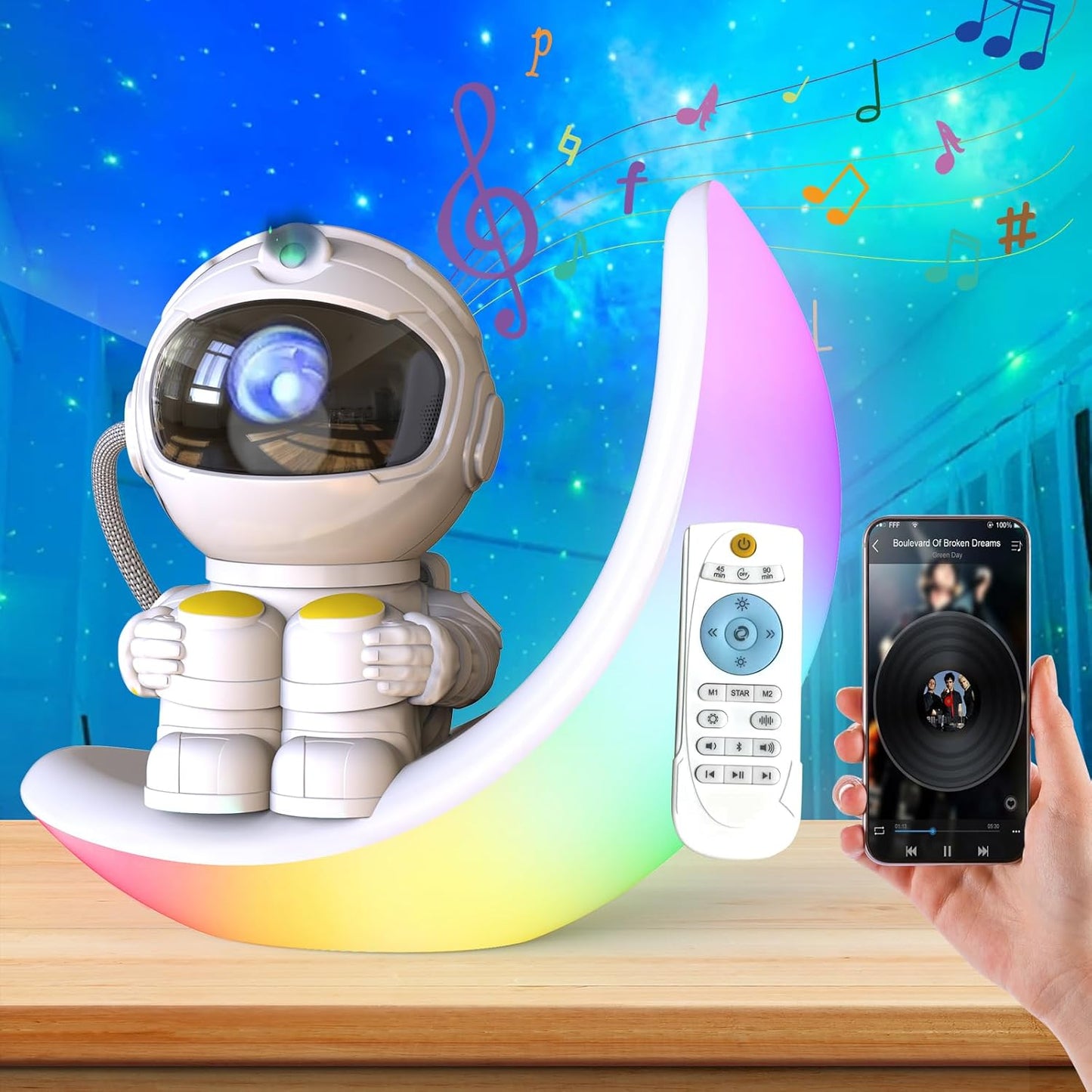 Star Sky Moon Lamp- Music Galaxy Projector