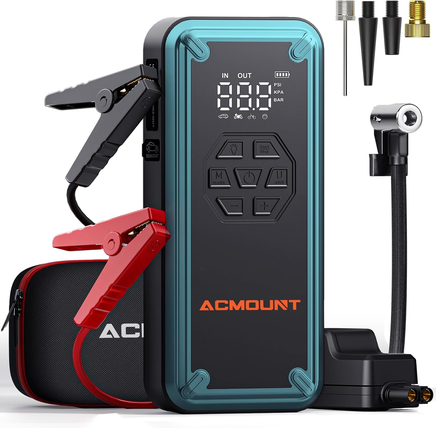 5000A Jump Starter with Air Compressor for All Vehicles